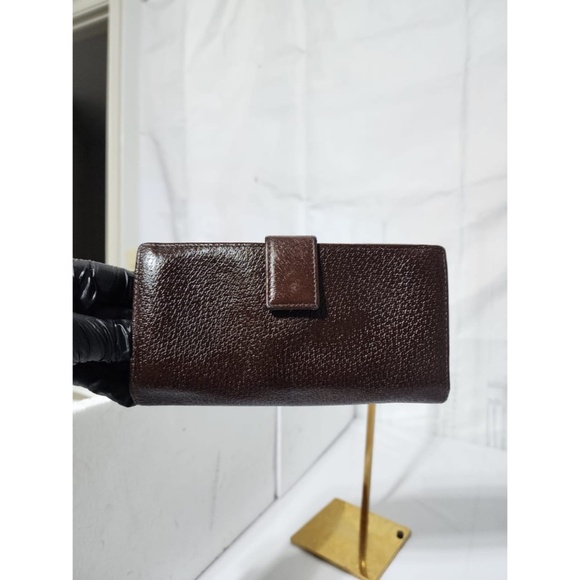 Authentic Gucci Interlocking G Logo Leather Continental Wallet Brown - Picture 3 of 13